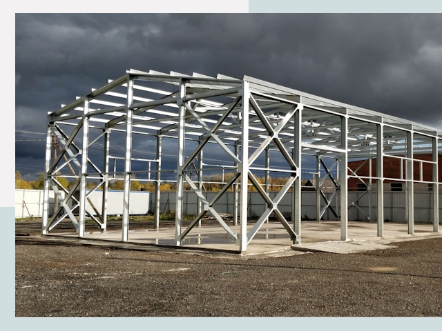 Двускатные ангары в Видное от 621 руб. за квадрат