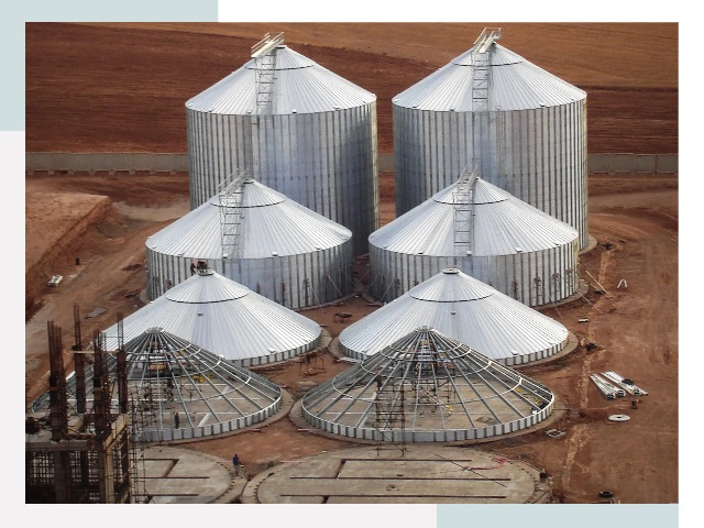 Строительство зерновых силосов в Видном