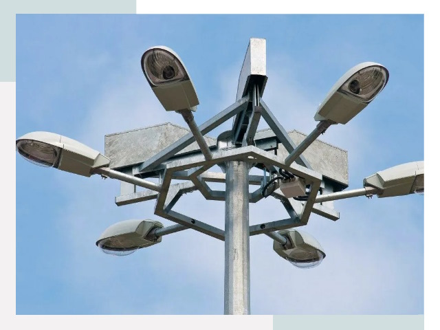 Монтаж осветительных мачт в Видном